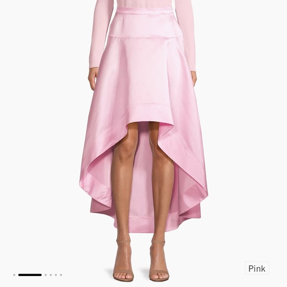 Brand New Cynthia Rowley High-Low Light Pink Satin Maxi Skirt -BNWT - Picture 1 of 9